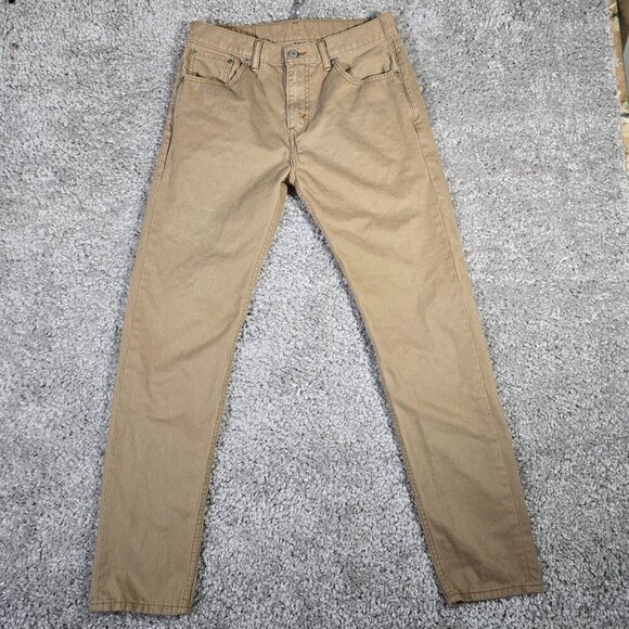 Levi’s 508 Slim Straight Chino Pants Mens 30x32 (Fits 30x30) Tan Minimal Street - Picture 1 of 14